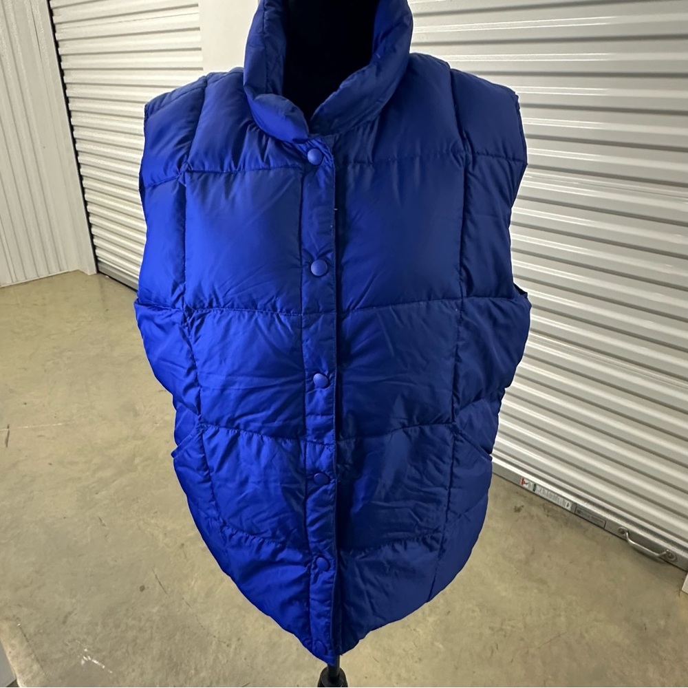 Lands' End Blue‎ Puffer Goose Down Insulation Vest Size Medium